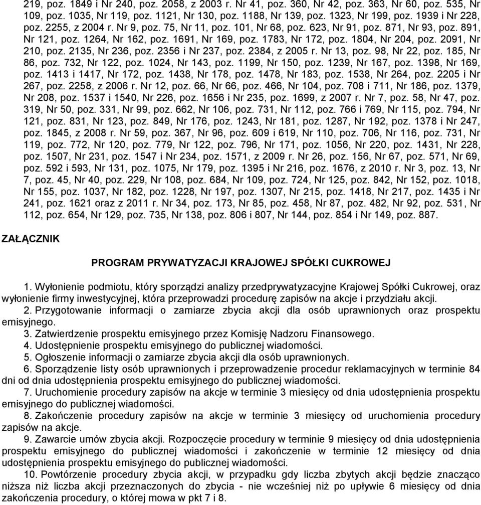 1804, Nr 204, poz. 2091, Nr 210, poz. 2135, Nr 236, poz. 2356 i Nr 237, poz. 2384, z 2005 r. Nr 13, poz. 98, Nr 22, poz. 185, Nr 86, poz. 732, Nr 122, poz. 1024, Nr 143, poz. 1199, Nr 150, poz.
