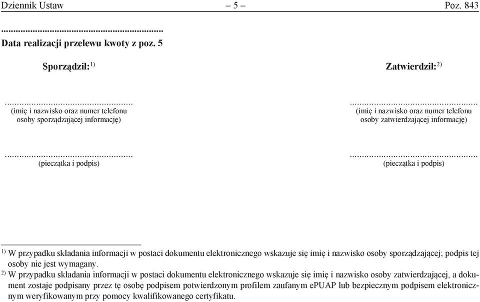 elektronicznego wskazuje się imię i nazwisko osoby sporządzającej; podpis tej osoby nie jest wymagany.