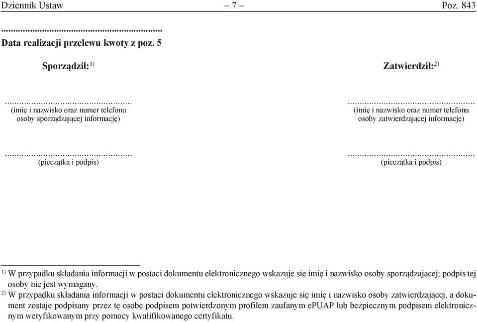 elektronicznego wskazuje się imię i nazwisko osoby sporządzającej; podpis tej osoby nie jest wymagany.