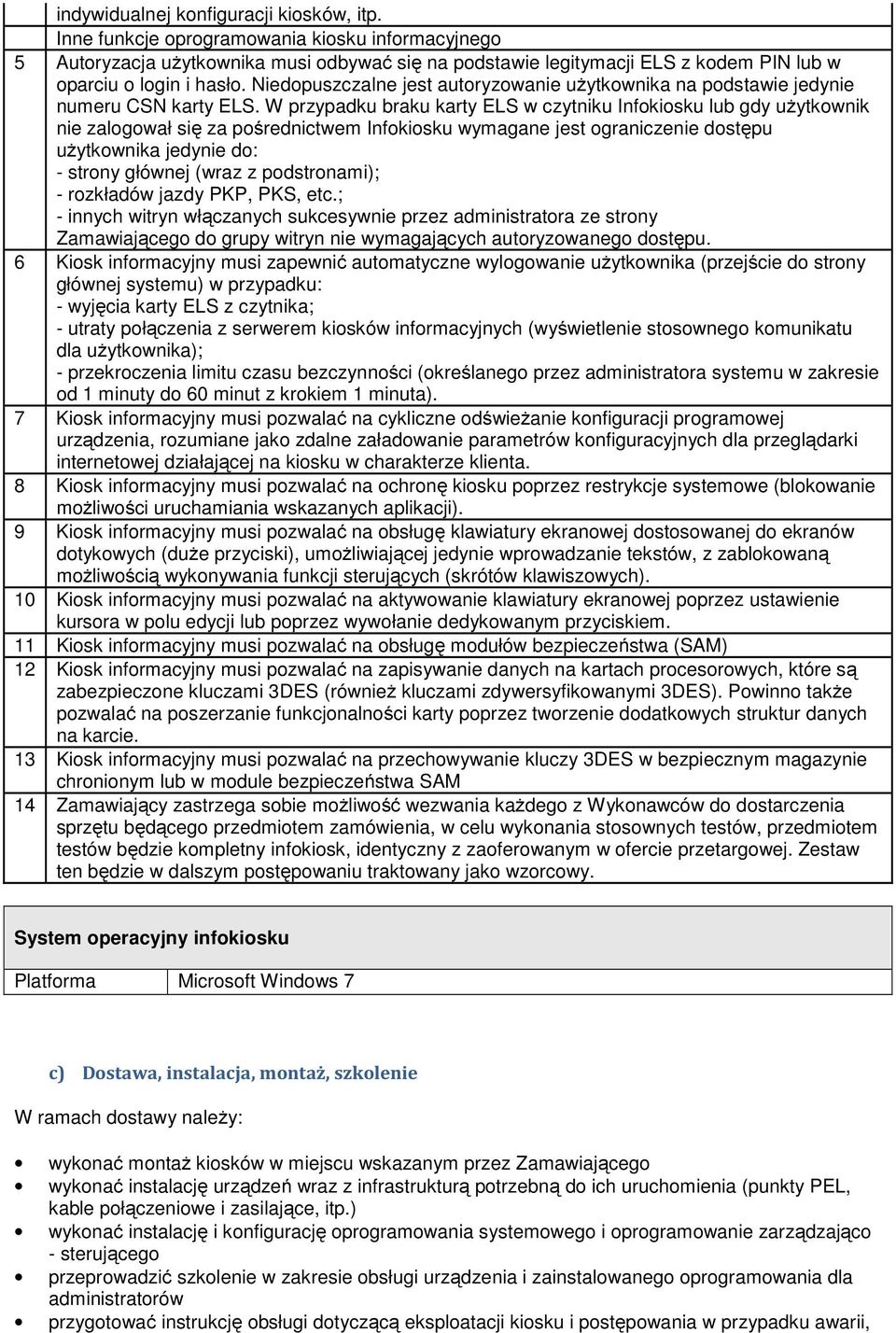 Niedopuszczalne jest autoryzowanie użytkownika na podstawie jedynie numeru CSN karty ELS.