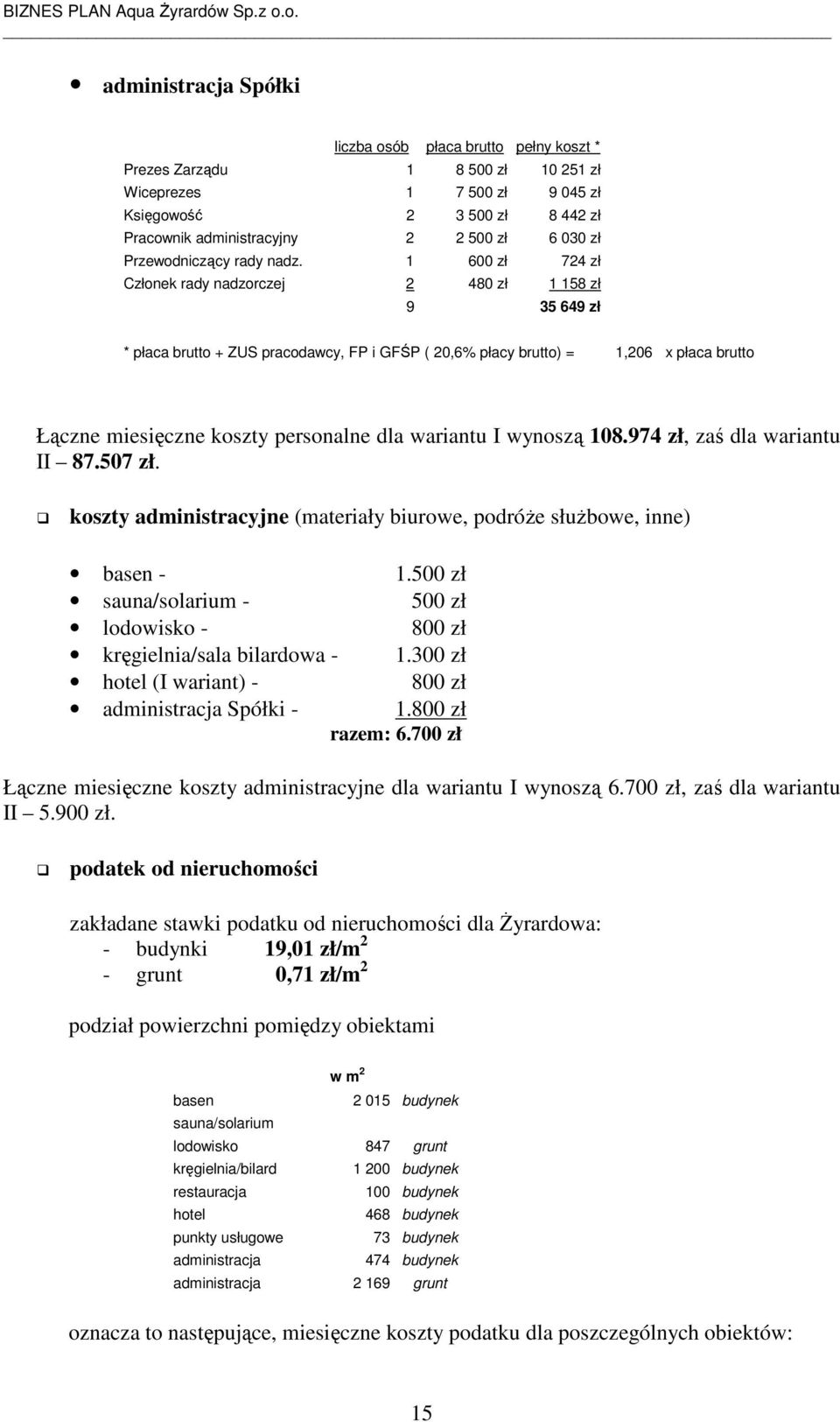 1 600 zł 724 zł Członek rady nadzorczej 2 480 zł 1 158 zł 9 35 649 zł * płaca brutto + ZUS pracodawcy, FP i GFŚP ( 20,6% płacy brutto) = 1,206 x płaca brutto Łączne miesięczne koszty personalne dla