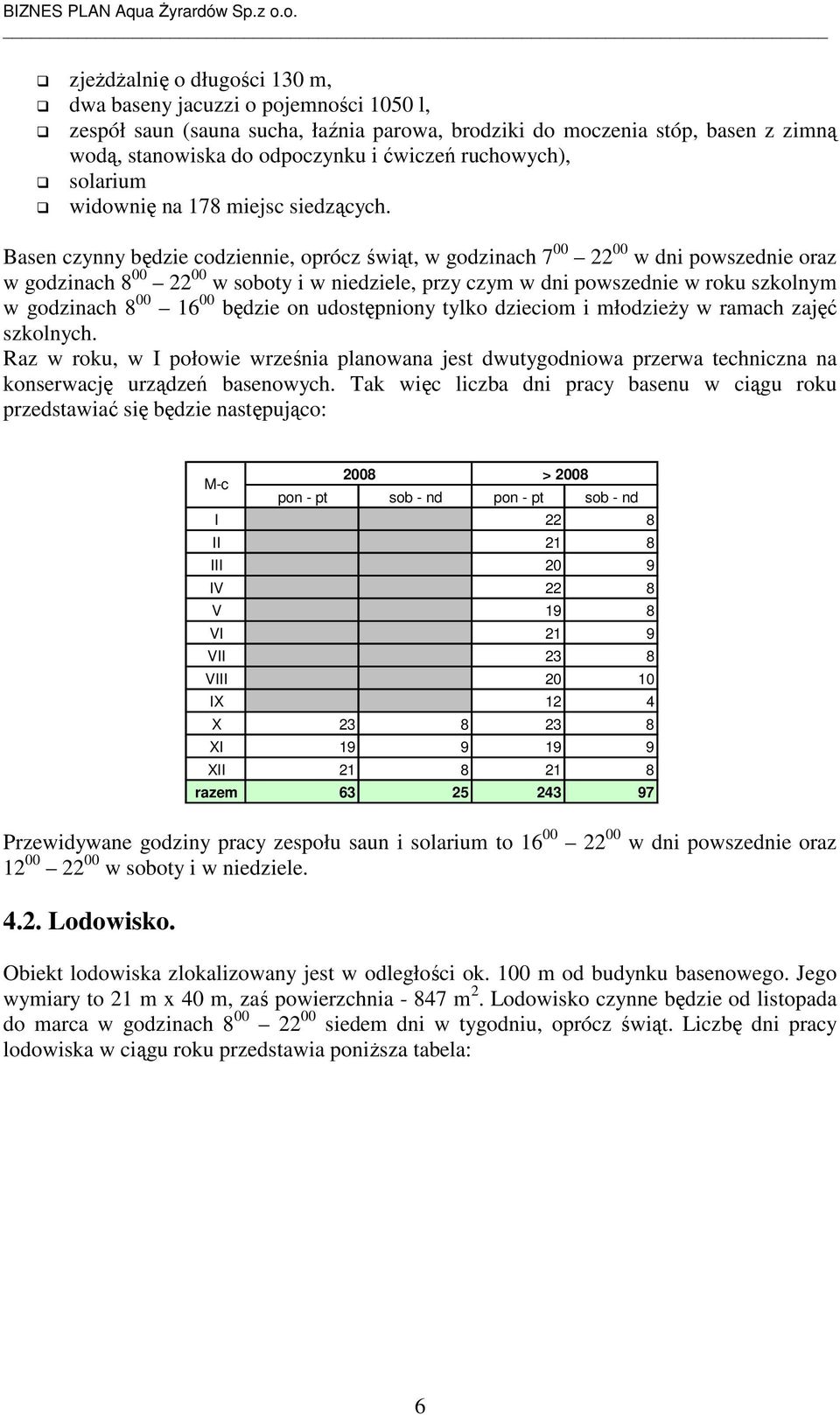 Basen czynny będzie codziennie, oprócz świąt, w godzinach 7 00 22 00 w dni powszednie oraz w godzinach 8 00 22 00 w soboty i w niedziele, przy czym w dni powszednie w roku szkolnym w godzinach 8 00