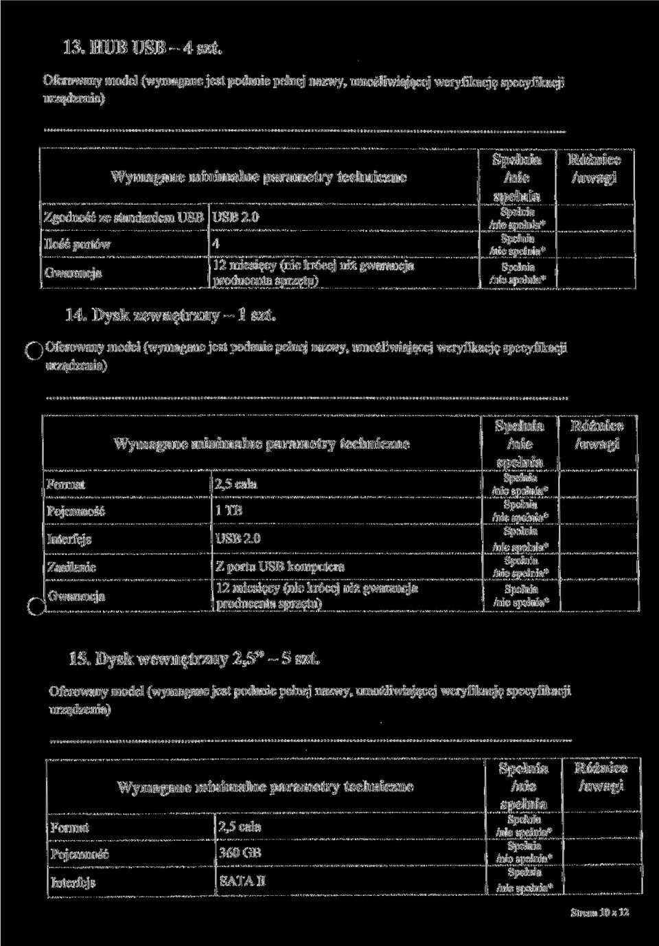 4 Format Pojemność Interfejs Zasilanie 2,5 cala 1 TB USB 2.