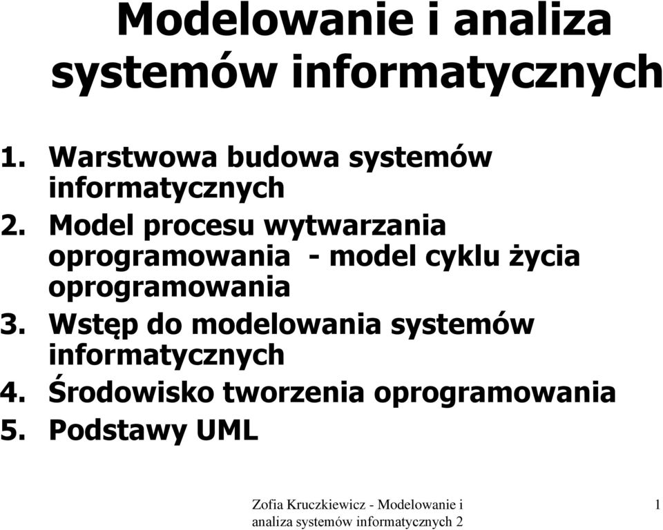 Model procesu wytwarzania oprogramowania - model cyklu życia