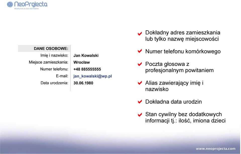 powitaniem Alias zawierający imię ę i nazwisko Dokładna data