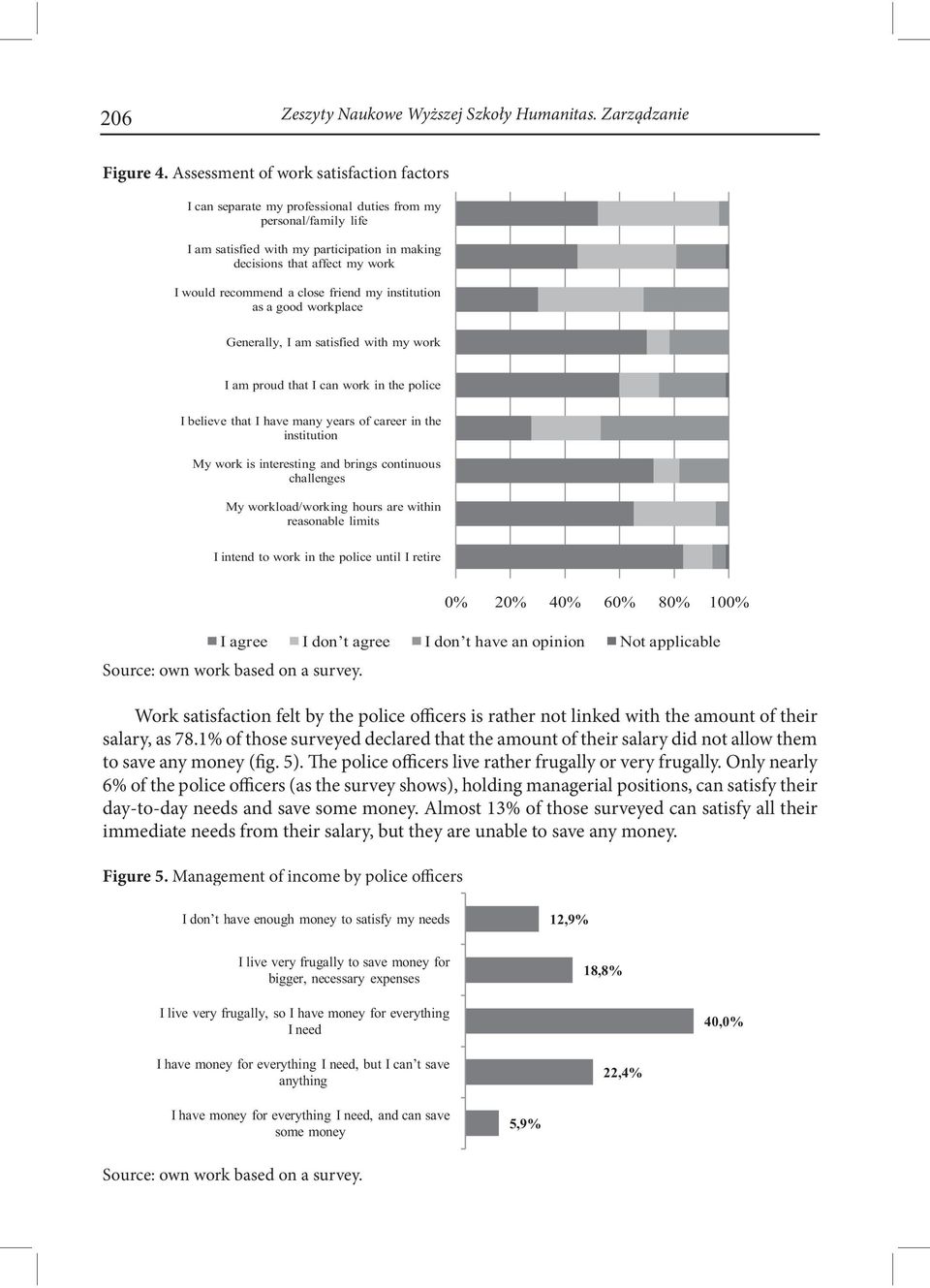 1% of those surveyed declared that the amount of their salary did not allow them to save any money (fig. 5). The police officers live rather frugally or very frugally.