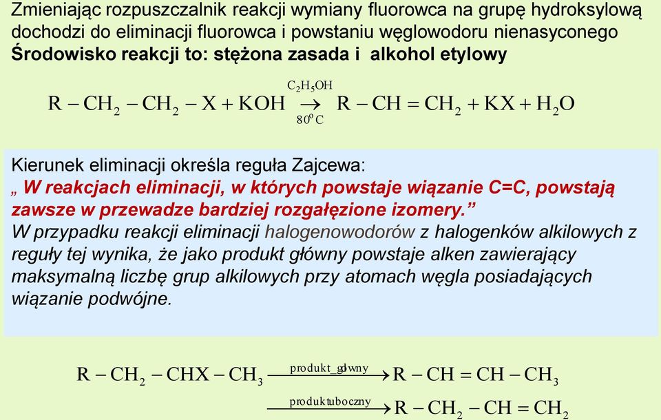 powstają zawsze w przewadze bardziej rozgałęzione izomery.