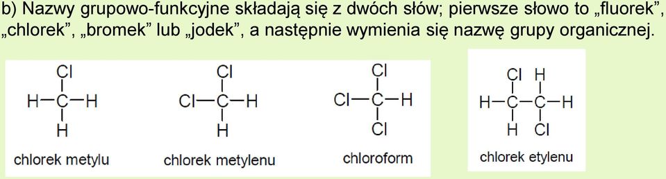 fluorek, chlorek, bromek lub jodek, a