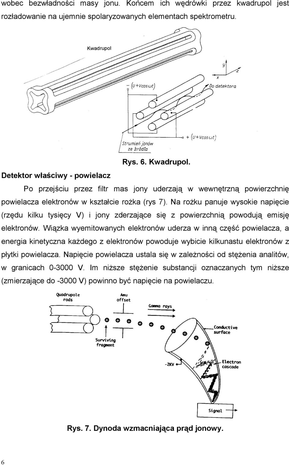 powodują emisję elektronów Wiązka wyemitowanych elektronów uderza w inną część powielacza, a energia kinetyczna każdego z elektronów powoduje wybicie kilkunastu elektronów z płytki powielacza