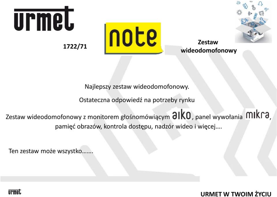 z monitorem głośnomówiącym, panel wywołania, pamięć obrazów,
