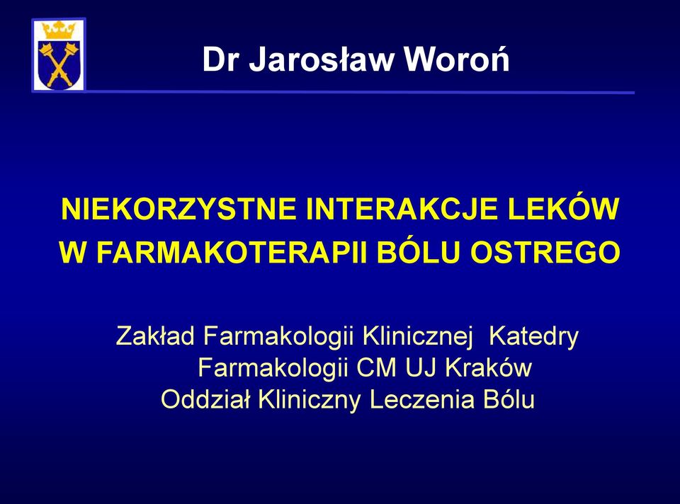 Farmakologii Klinicznej Katedry