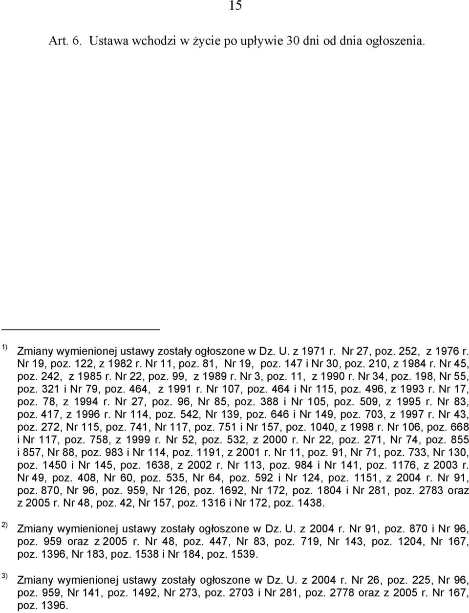 Nr 107, poz. 464 i Nr 115, poz. 496, z 1993 r. Nr 17, poz. 78, z 1994 r. Nr 27, poz. 96, Nr 85, poz. 388 i Nr 105, poz. 509, z 1995 r. Nr 83, poz. 417, z 1996 r. Nr 114, poz. 542, Nr 139, poz.