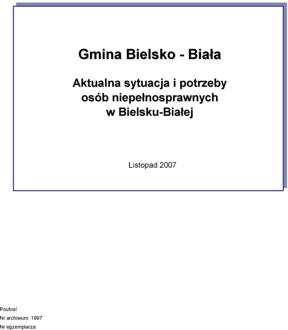 niepełnosprawnych w Bielsku-Białej