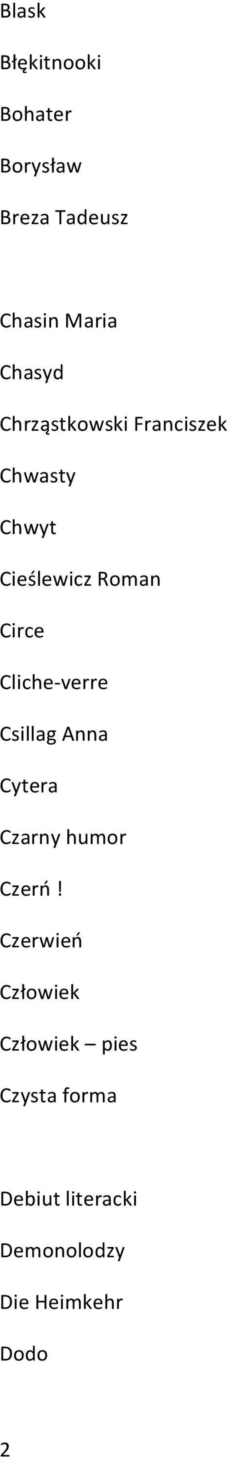 verre Csillag Anna Cytera Czarny humor Czerń!