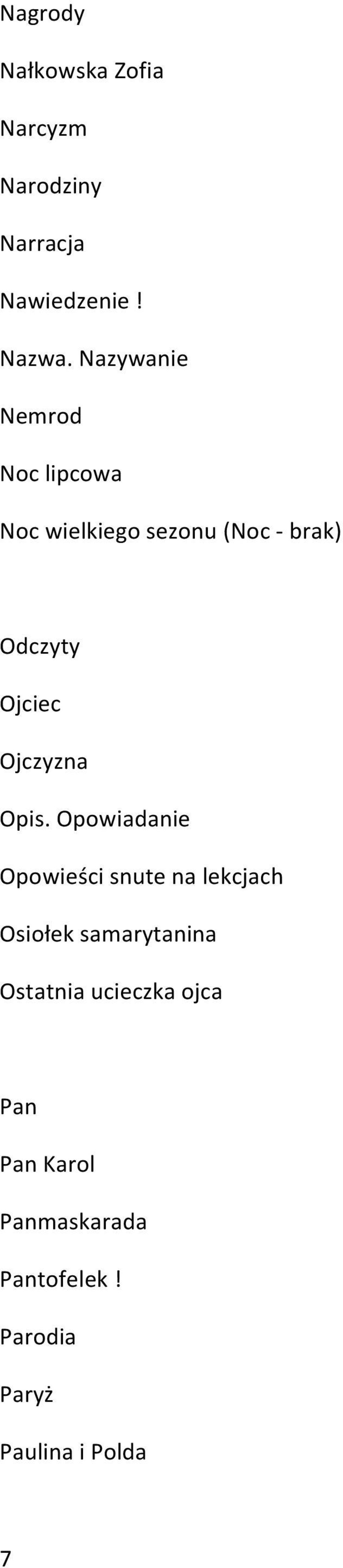 Ojczyzna Opis.