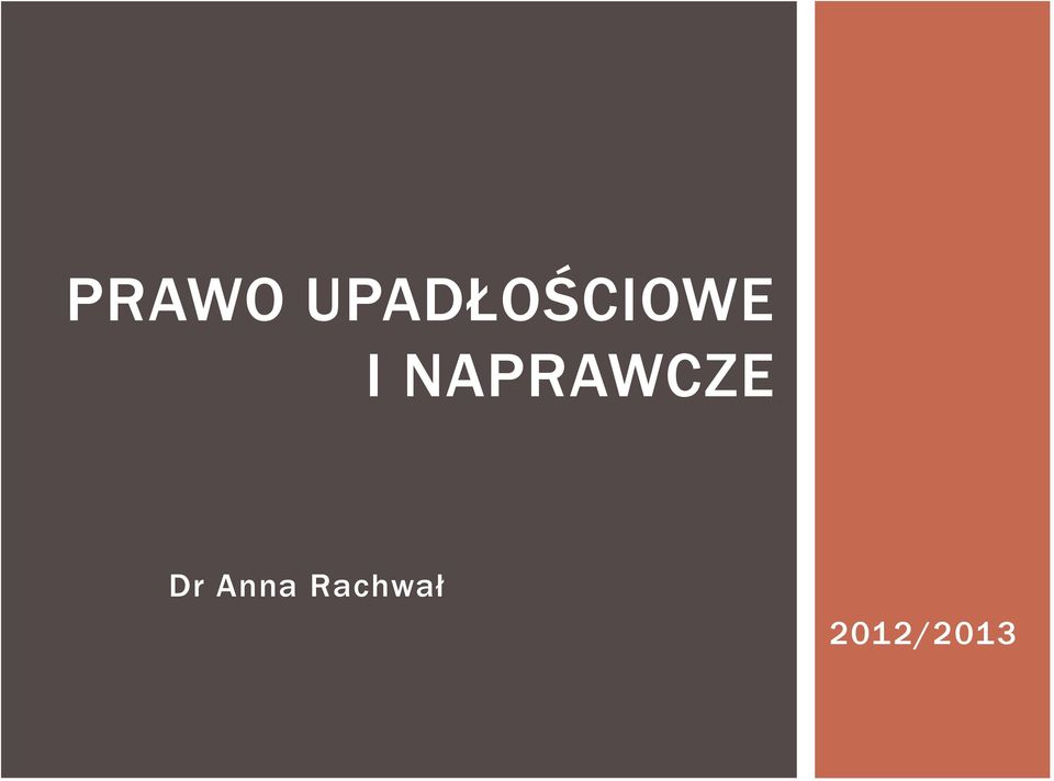 I NAPRAWCZE