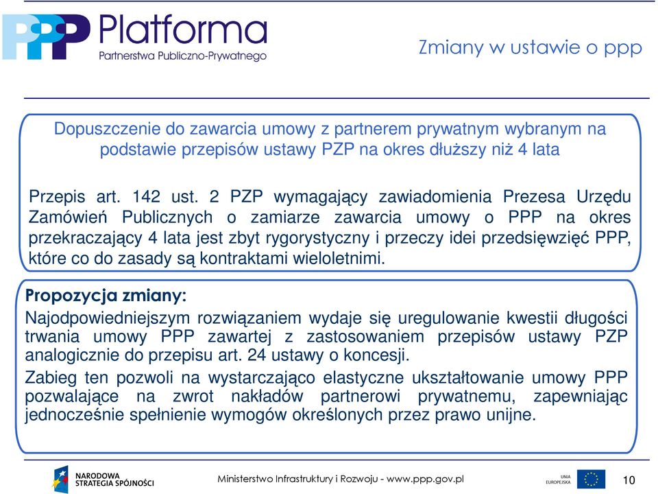 zasady są kontraktami wieloletnimi.