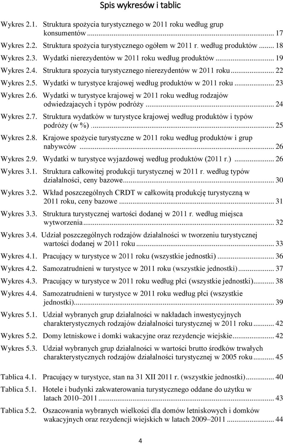 Wydatki w turystyce krajowej według produktów w 2011 roku... 23 Wykres 2.6. Wydatki w turystyce krajowej w 2011 roku według rodzajów odwiedzajacych i typów podróży... 24 Wykres 2.7.