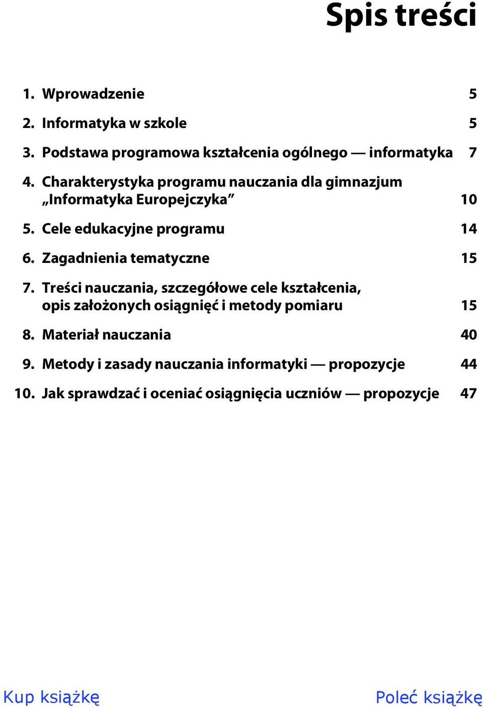 Zagadnienia tematyczne 15 7.