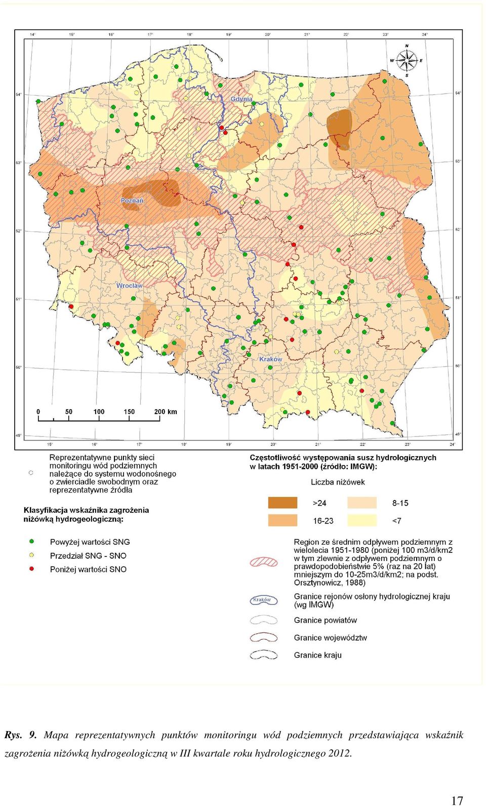 wód podziemnych przedstawiająca wskaźnik