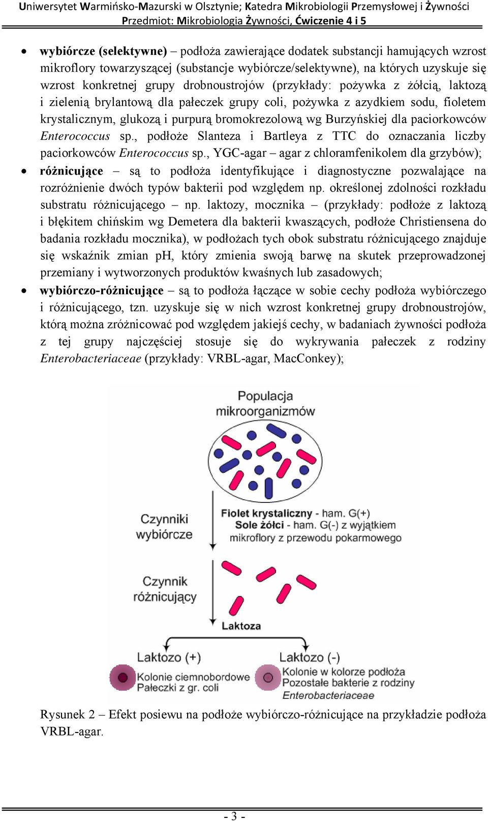 dla paciorkowców Enterococcus sp., podłoże Slanteza i Bartleya z TTC do oznaczania liczby paciorkowców Enterococcus sp.