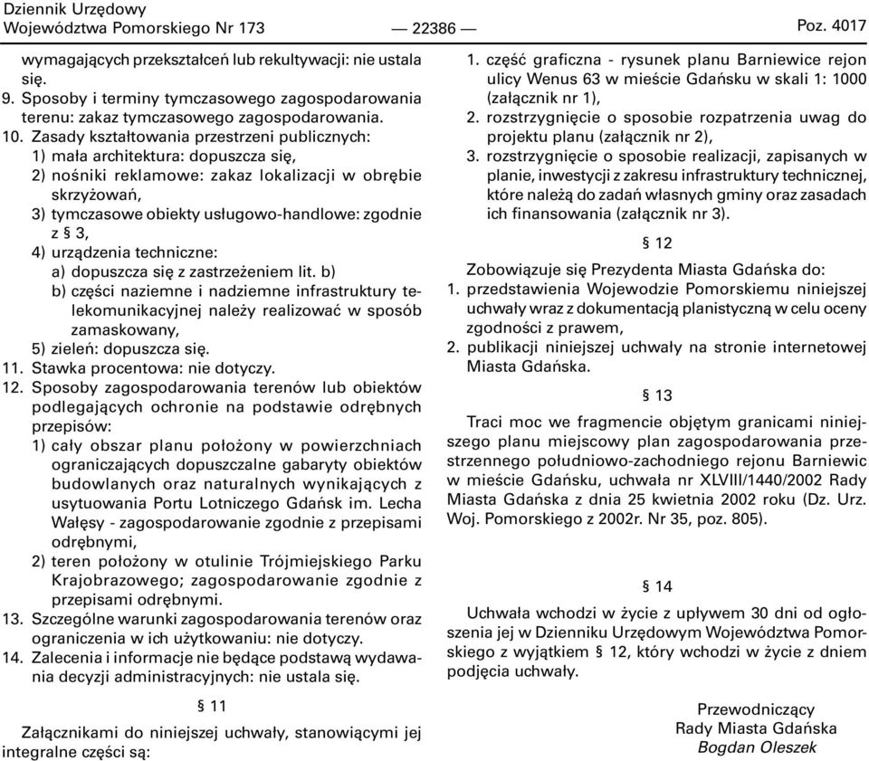 Zasady kształtowania przestrzeni publicznych: 1) mała architektura: dopuszcza się 2) nośniki reklamowe: zakaz lokalizacji w obrębie skrzyżowań 3) tymczasowe obiekty usługowo-handlowe: zgodnie z 3 4)