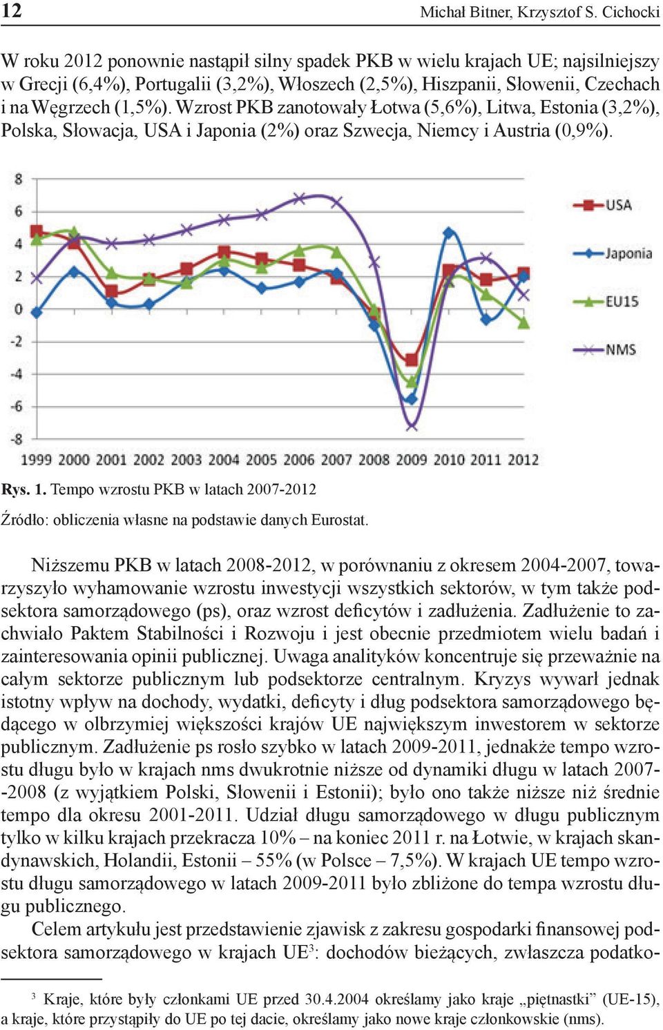 Wzrost PKB zanotowały Łotwa (5,6%), Litwa, Estonia (3,2%), Polska, Słowacja, USA i Japonia (2%) oraz Szwecja, Niemcy i Austria (0,9%). Rys. 1.