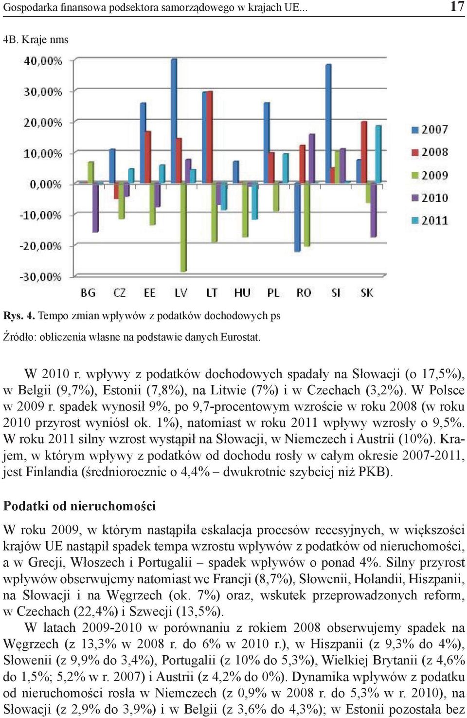 spadek wynosił 9%, po 9,7-procentowym wzroście w roku 2008 (w roku 2010 przyrost wyniósł ok. 1%), natomiast w roku 2011 wpływy wzrosły o 9,5%.