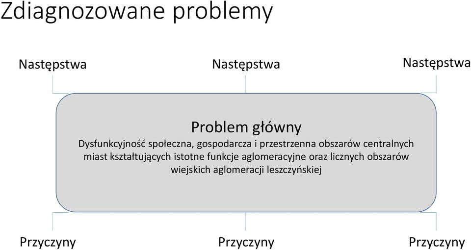 centralnych miast kształtujących istotne funkcje aglomeracyjne oraz