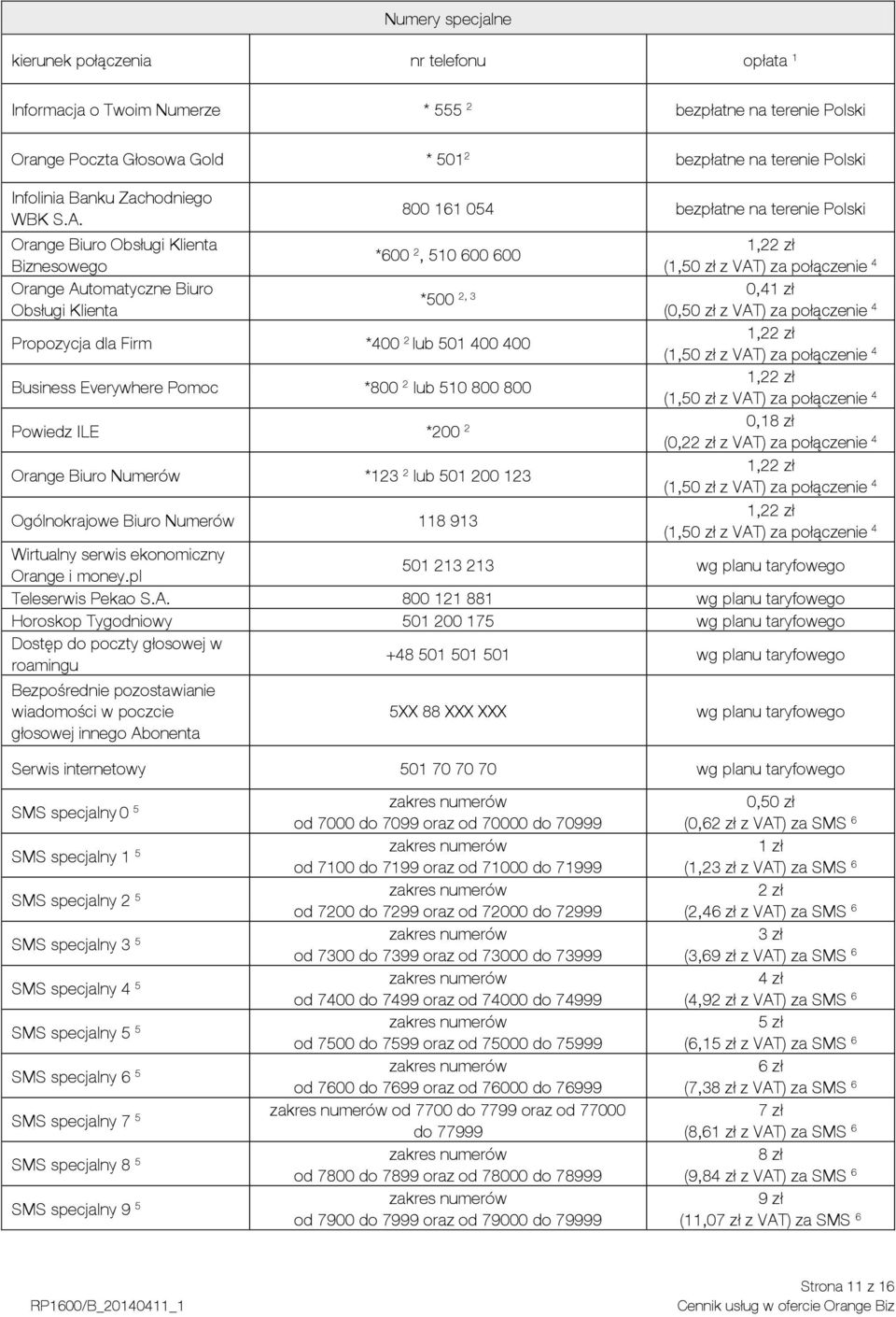 Orange Biuro Obsługi Klienta Biznesowego Orange Automatyczne Biuro Obsługi Klienta 800 161 054 bezpłatne na terenie Polski *600 2, 510 600 600 Propozycja dla Firm *400 2 lub 501 400 400 Business