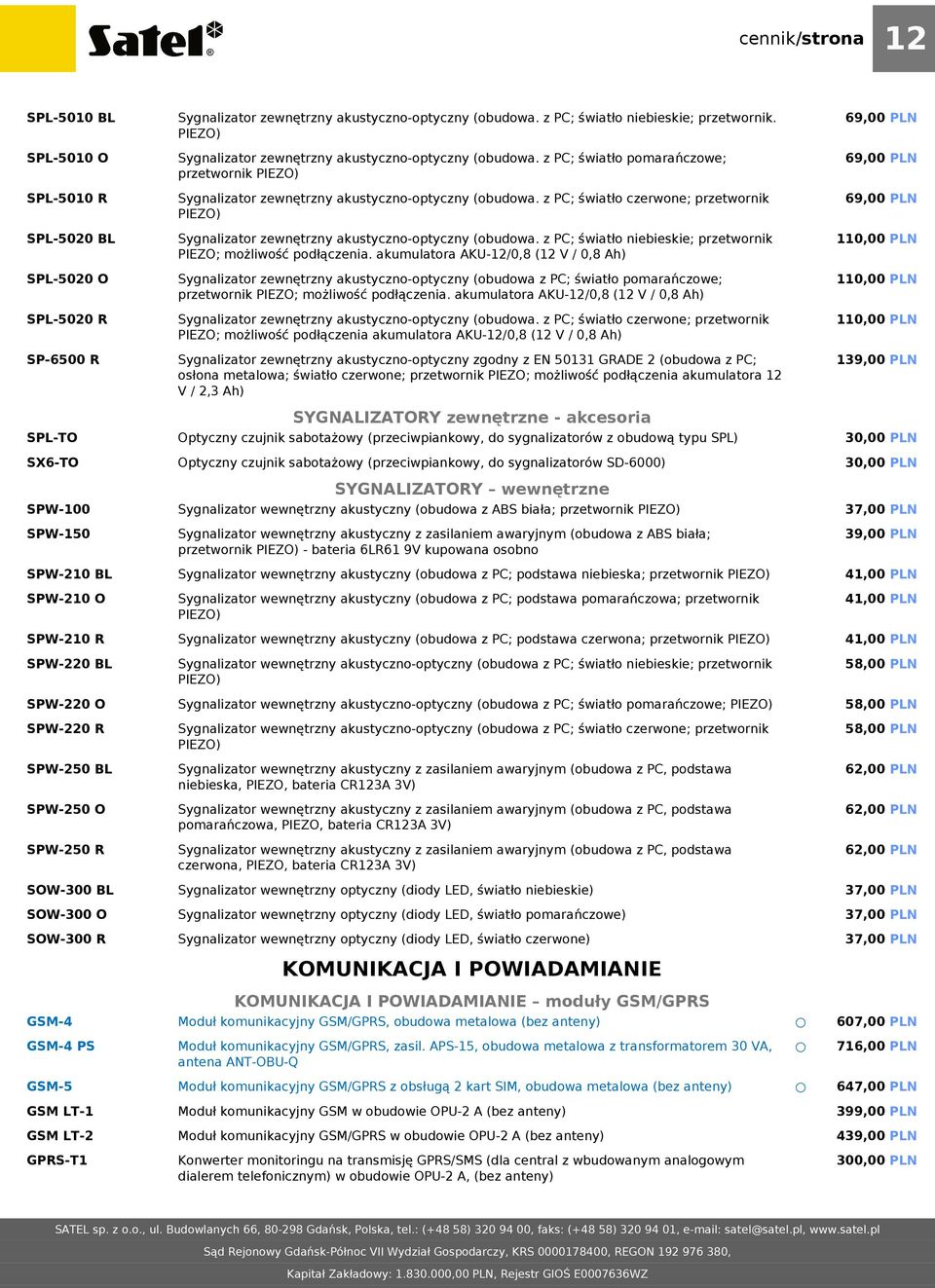 PIEZO) Sygnalizator zewnętrzny akustyczno-optyczny (obudowa. z PC; światło pomarańczowe; przetwornik PIEZO) Sygnalizator zewnętrzny akustyczno-optyczny (obudowa.