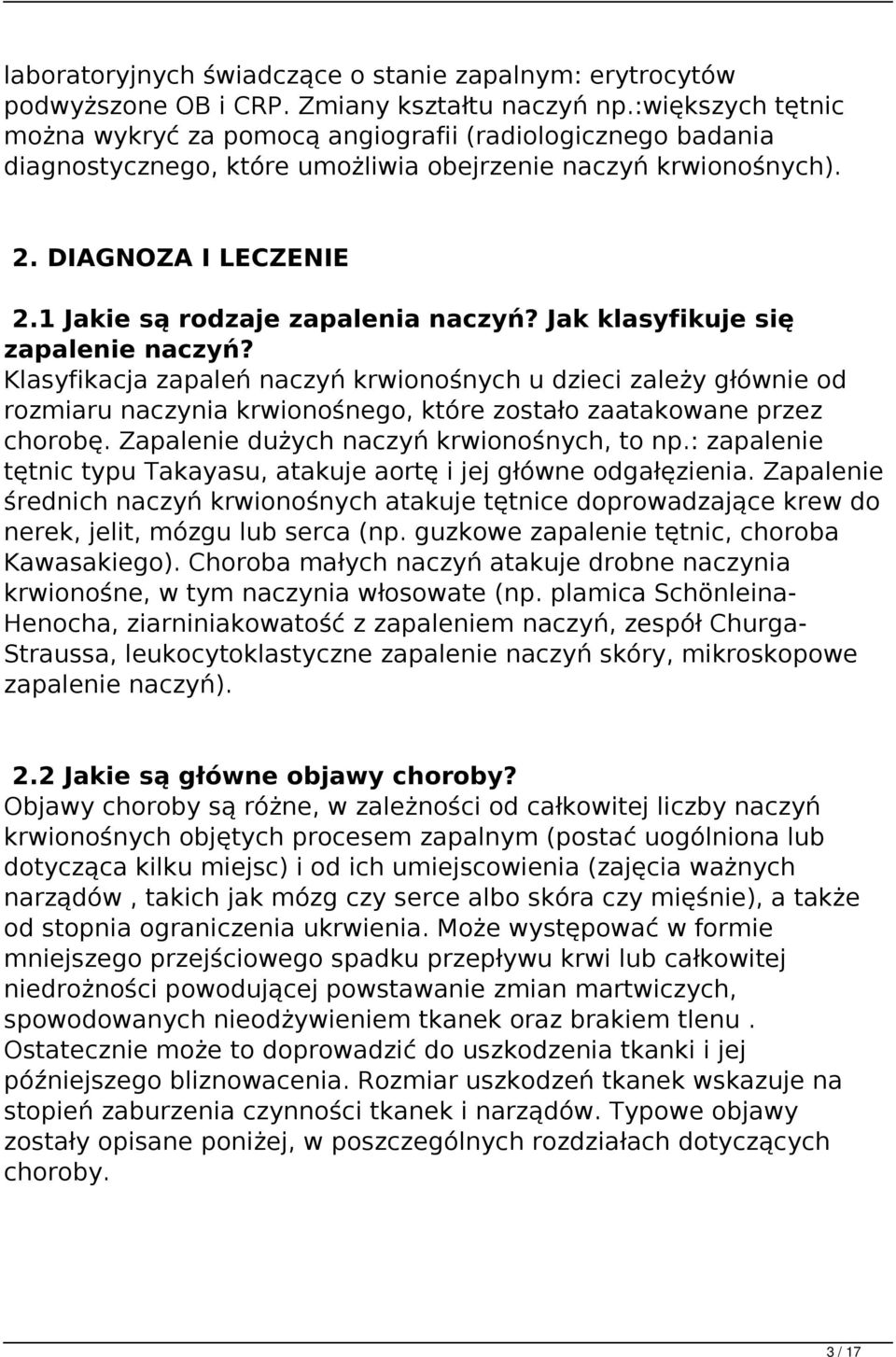 1 Jakie są rodzaje zapalenia naczyń? Jak klasyfikuje się zapalenie naczyń?