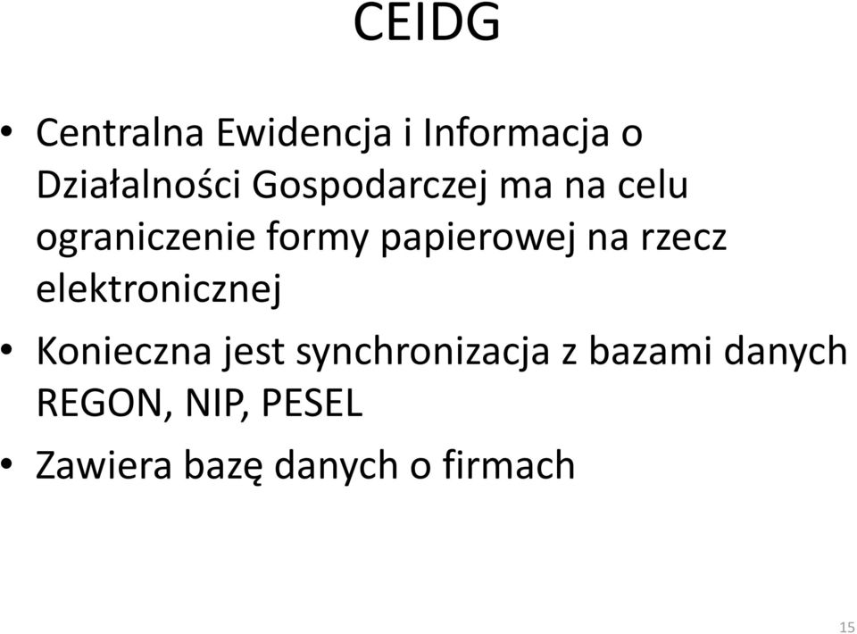 rzecz elektronicznej Konieczna jest synchronizacja z