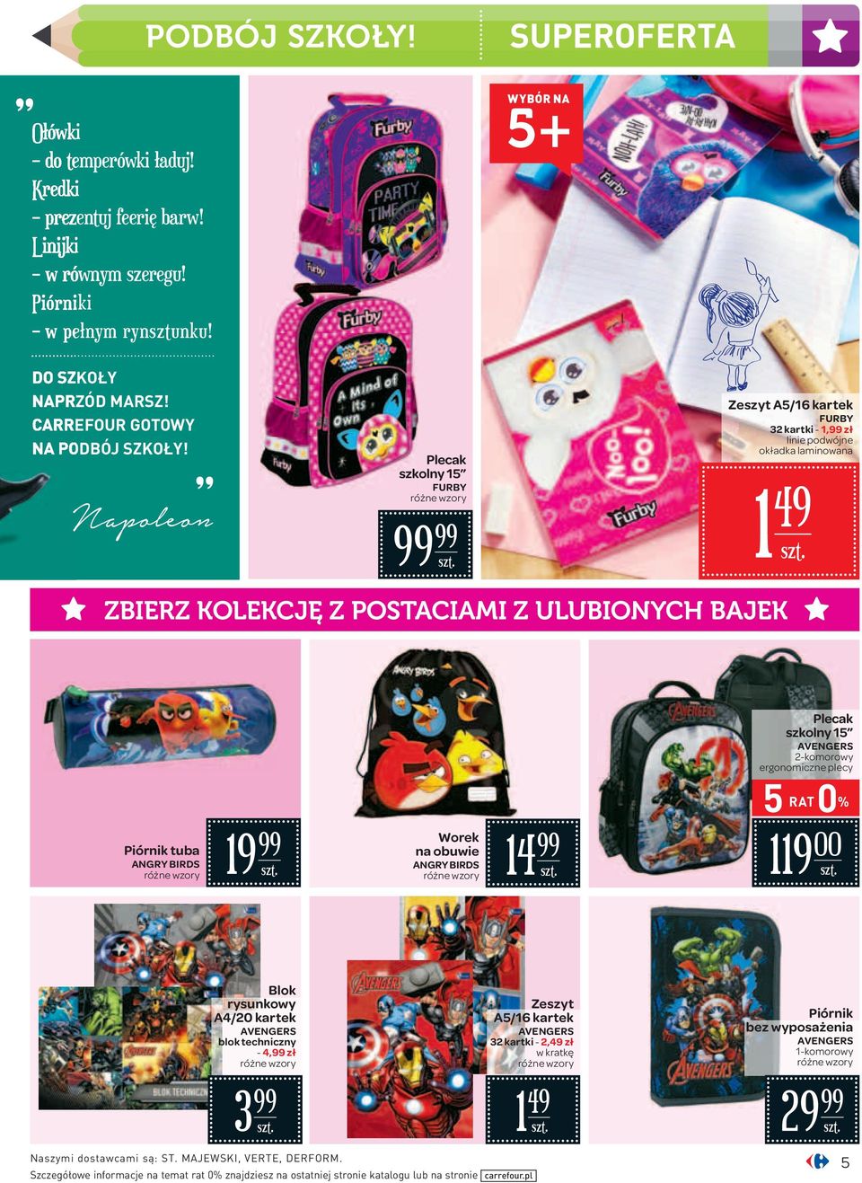 FURBY ZBIERZ KOLEKCJĘ Z POSTACIAMI Z ULUBIONYCH BAJEK FURBY 32 kartki - 1, zł linie podwójne okładka laminowana 1 49 tuba ANGRY BIRDS 19 na obuwie