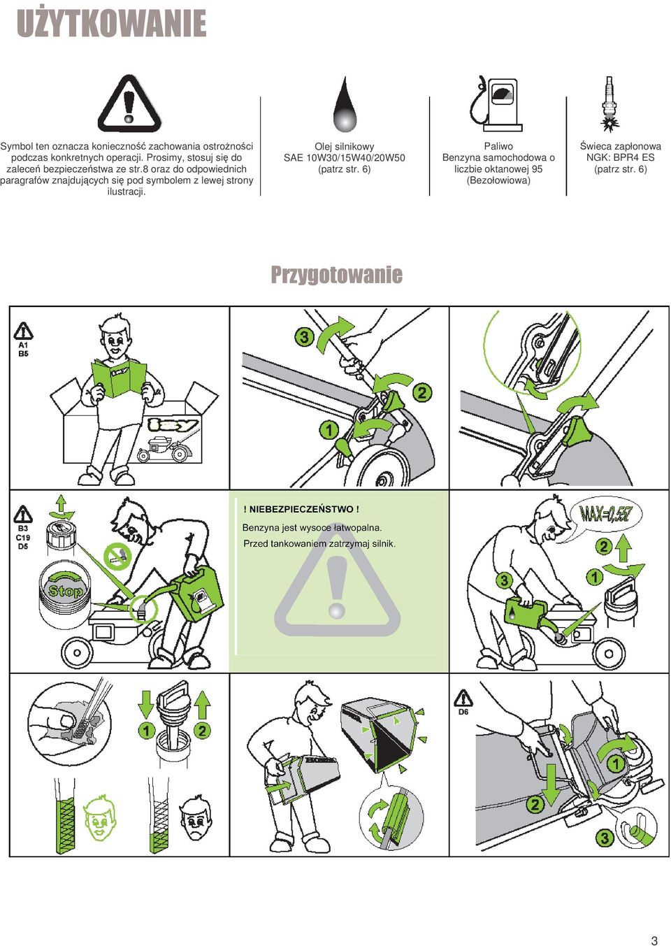 8 oraz do odpowiednich paragrafów znajdujcych si pod symbolem z lewej strony ilustracji.