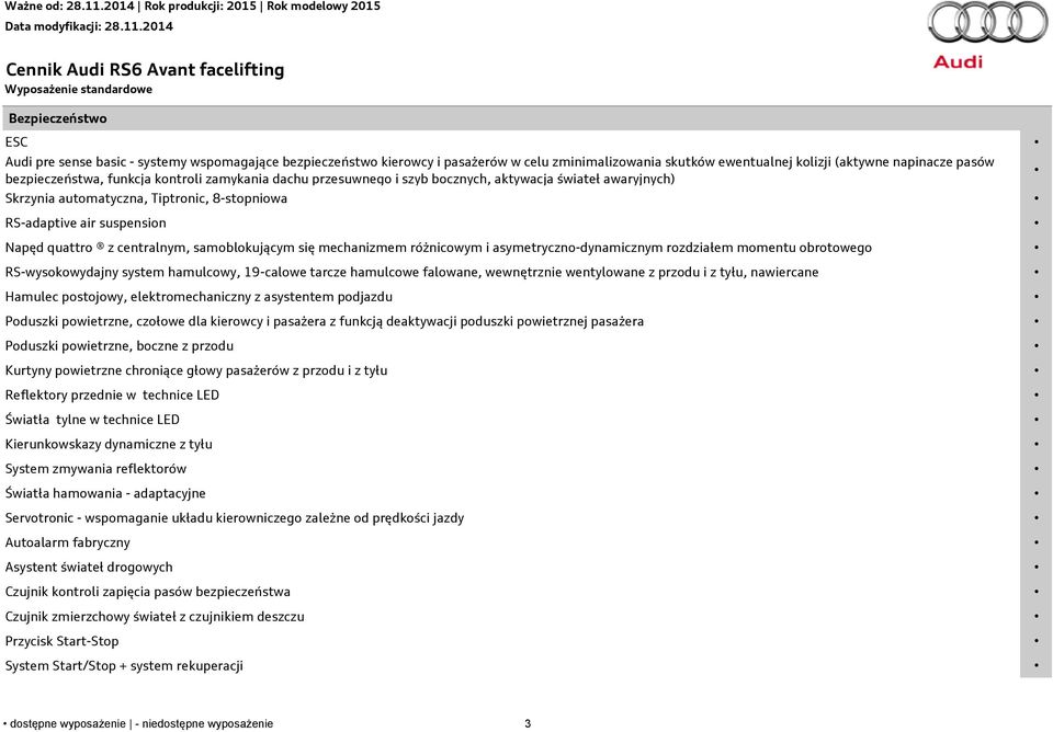 centralnym, samoblokującym się mechanizmem różnicowym i asymetryczno-dynamicznym rozdziałem momentu obrotowego RS-wysokowydajny system hamulcowy, 19-calowe tarcze hamulcowe falowane, wewnętrznie