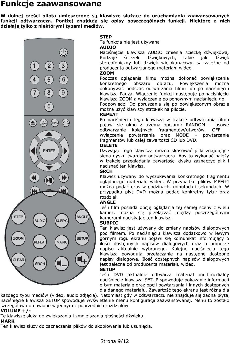 Rodzaje ścieżek dźwiękowych, takie jak dźwięk stereofoniczny lub dźwięk wielokanałowy, są zależne od producenta odtwarzanego materiału wideo.