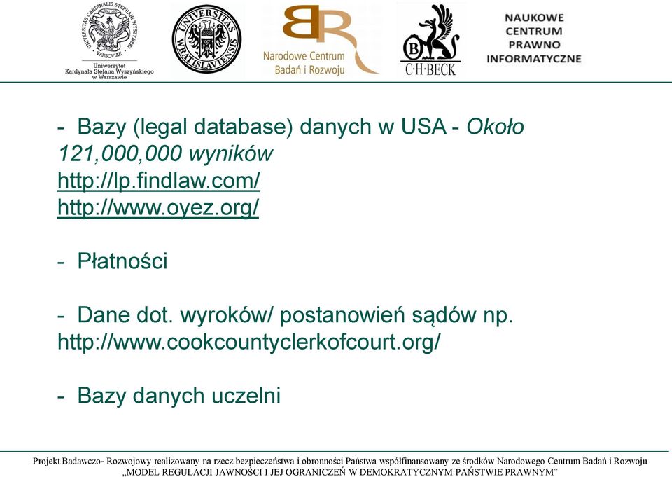 oyez.org/ - Płatności - Dane dot.