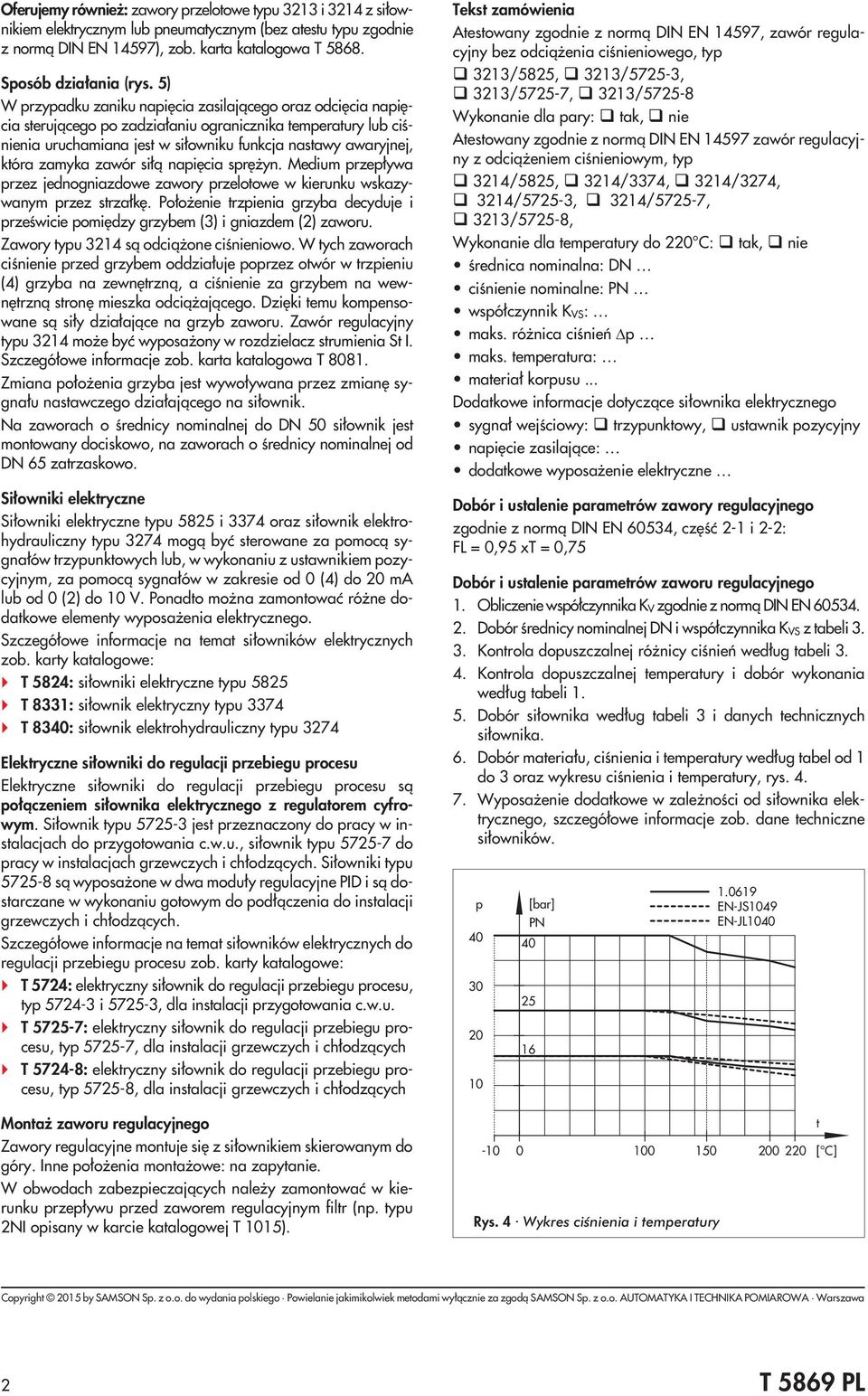 zamyka zawór si³¹ napiêcia sprê yn. Medium przep³ywa przez jednogniazdowe zawory przelotowe w kierunku wskazywanym przez strza³kê.