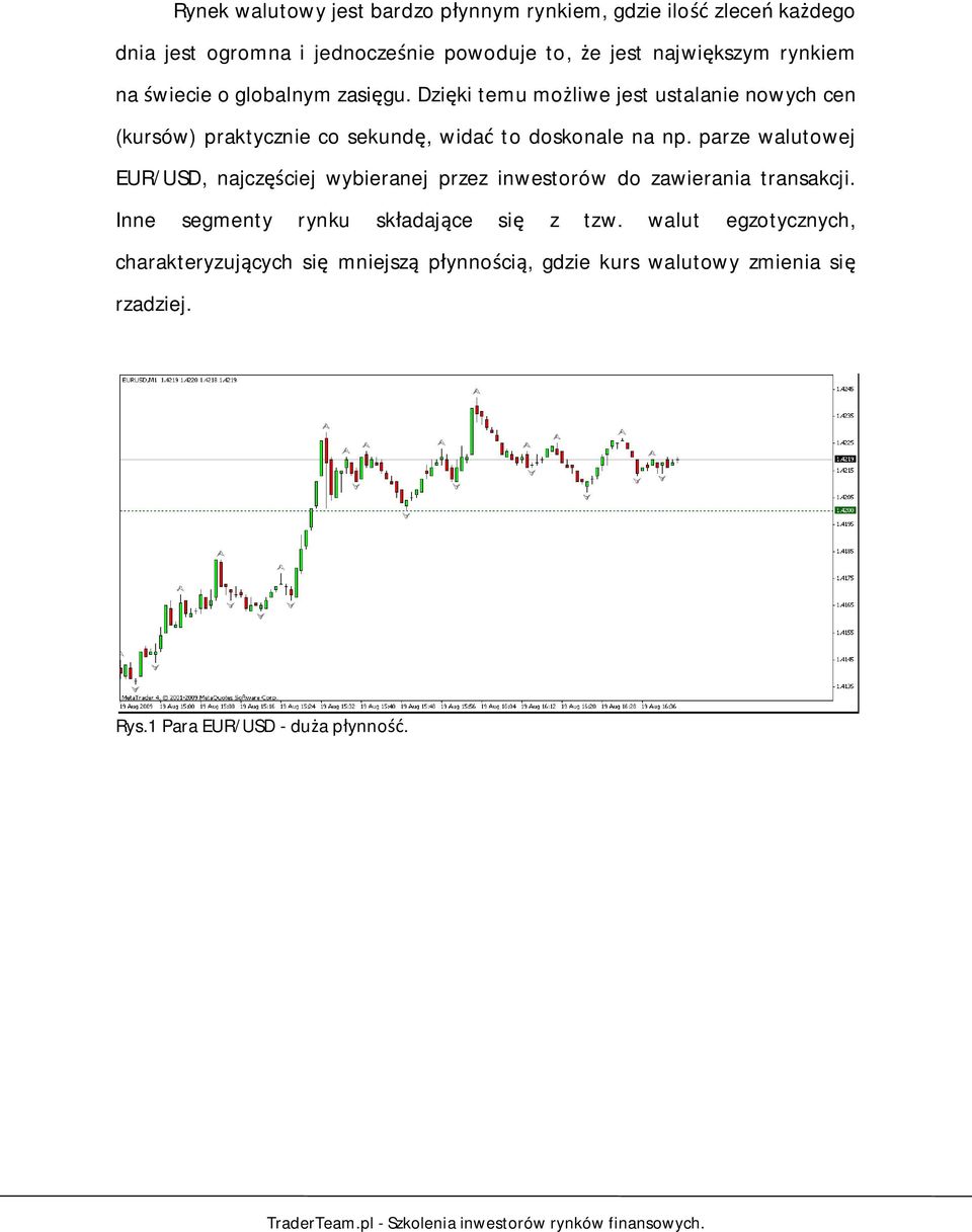 Dzi ki temu mo liwe jest ustalanie nowych cen (kursów) praktycznie co sekund, wida to doskonale na np.