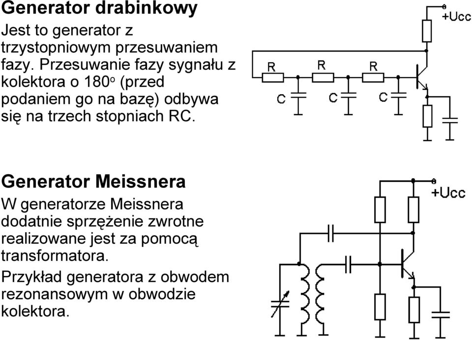 trzech stopniach RC.