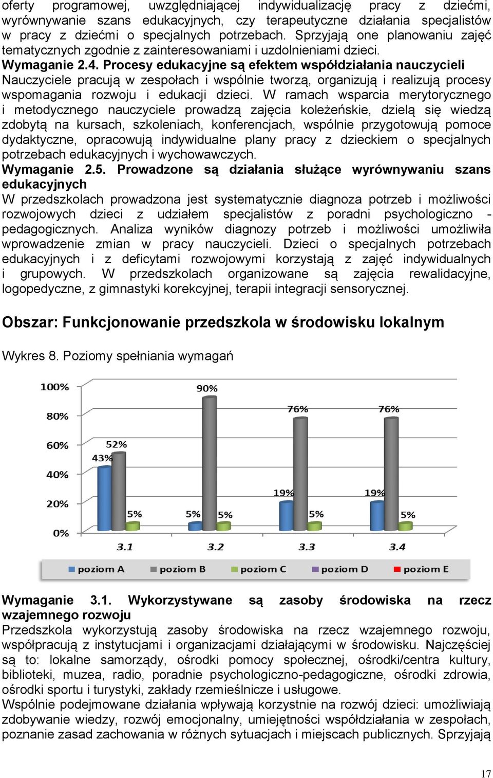 Procesy edukacyjne są efektem współdziałania nauczycieli Nauczyciele pracują w zespołach i wspólnie tworzą, organizują i realizują procesy wspomagania rozwoju i edukacji dzieci.