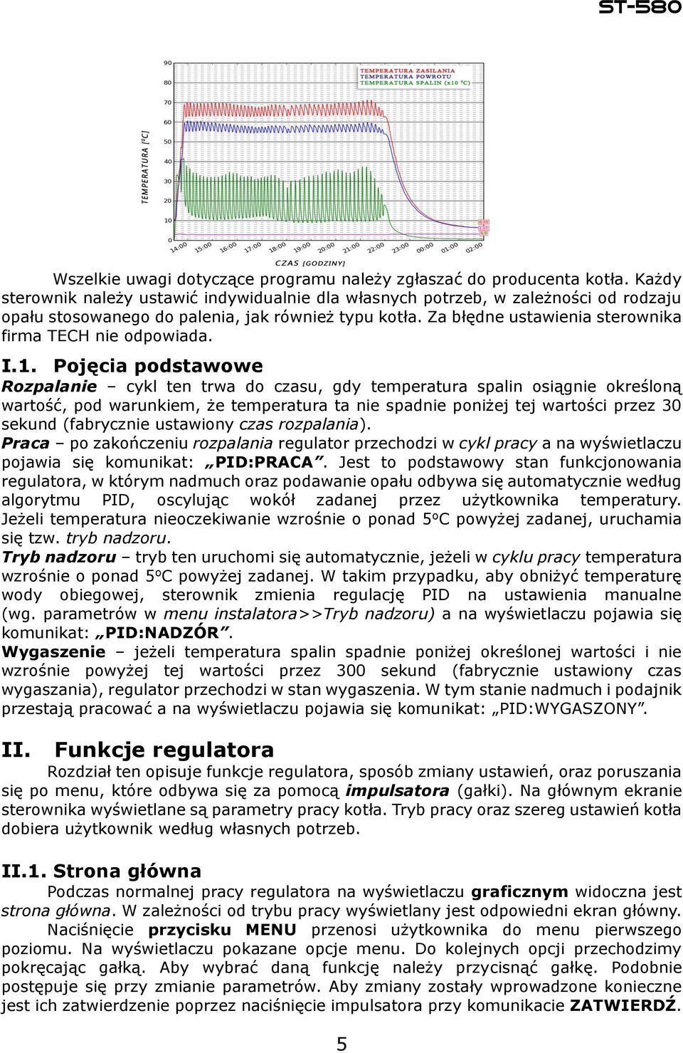 Za błędne ustawienia sterownika firma TECH nie odpowiada. I.1.