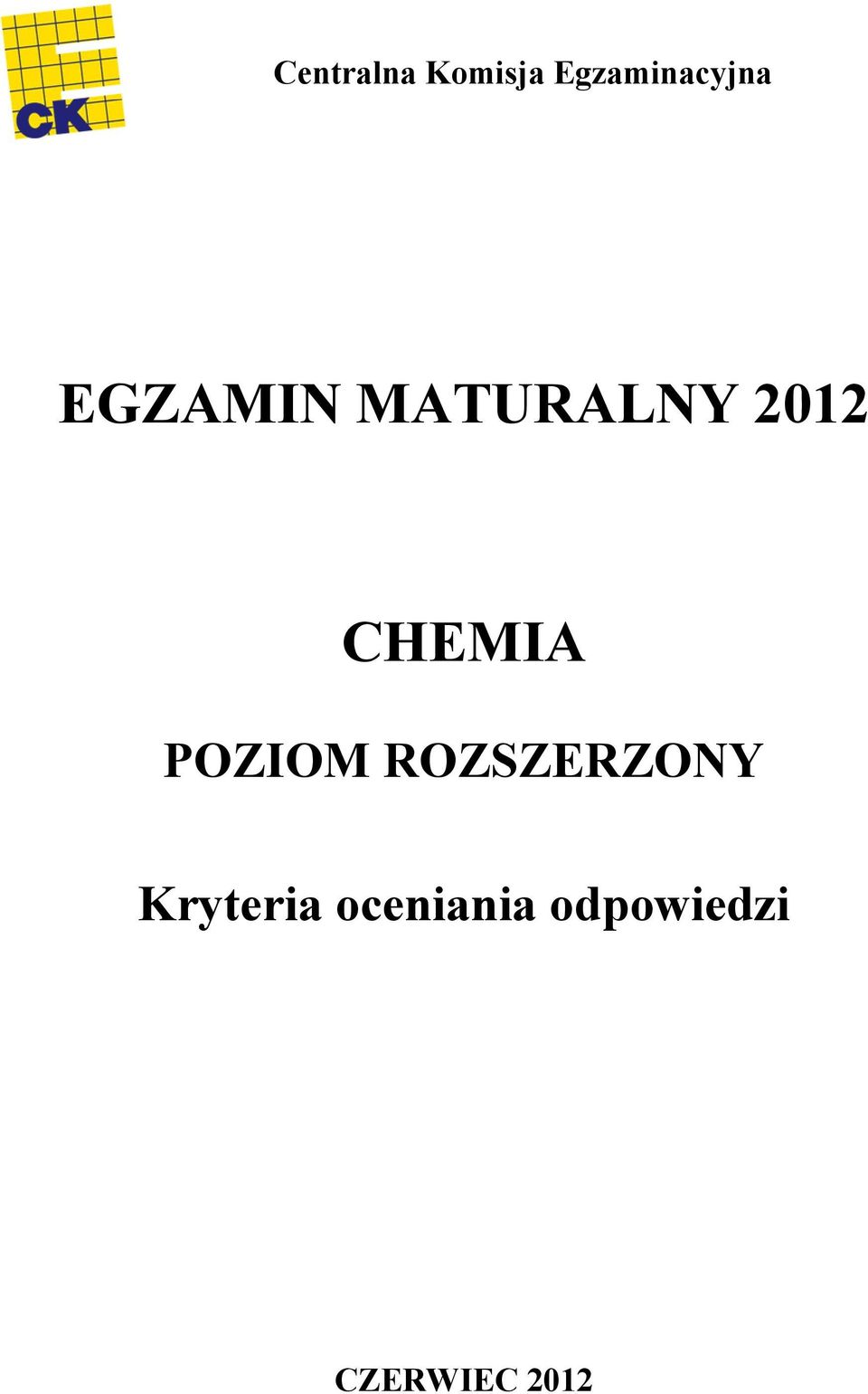 MATURALNY 2012 CHEMIA