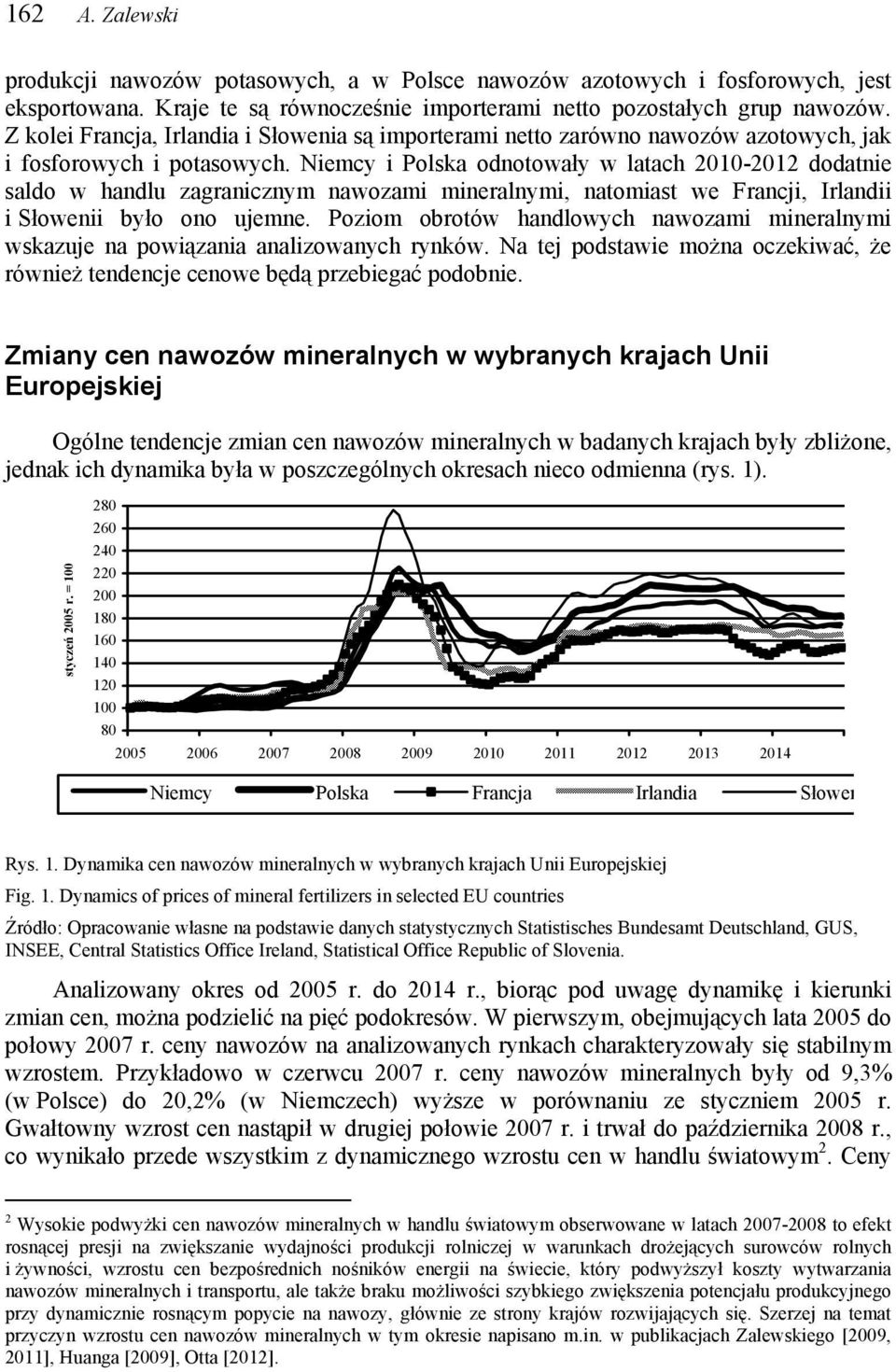 Niemcy i Polska odnotowały w latach 2010-2012 dodatnie saldo w handlu zagranicznym nawozami mineralnymi, natomiast we Francji, Irlandii i Słowenii było ono ujemne.