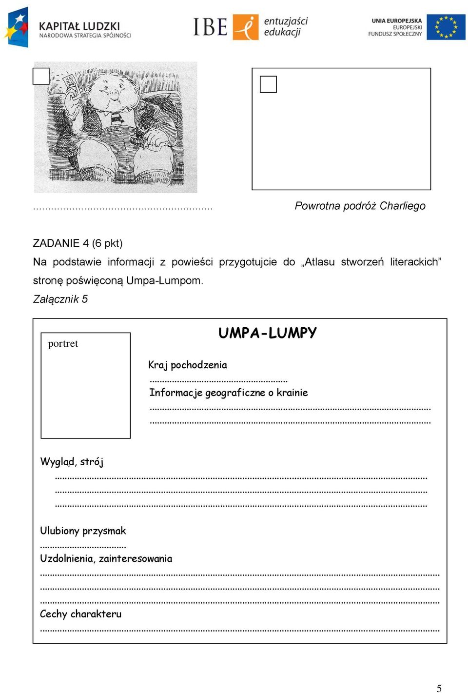 Załącznik 5 portret UMPA-LUMPY Kraj pochodzenia.