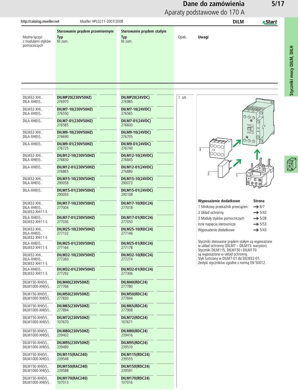 . DILM7-01(30V50HZ) 76585 DILM7-01(4VDC) 76600 DILM3-XHI.. DILA-XHI(V).. DILM9-10(30V50HZ) 76690 DILM9-10(4VDC) 76705 DILA-XHI(V).. DILM9-01(30V50HZ) 7675 DILM9-01(4VDC) 76740 3 DILM3-XHI.