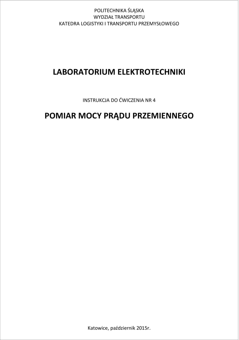 I TRANSPORTU PRZEMYSŁOWEGO NR