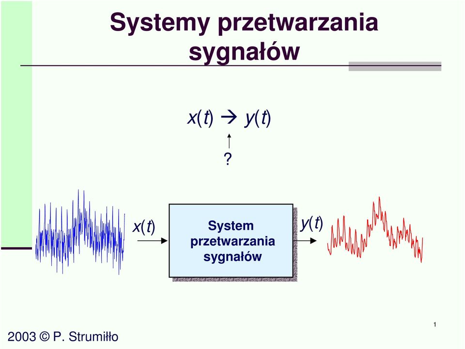 x(t) System