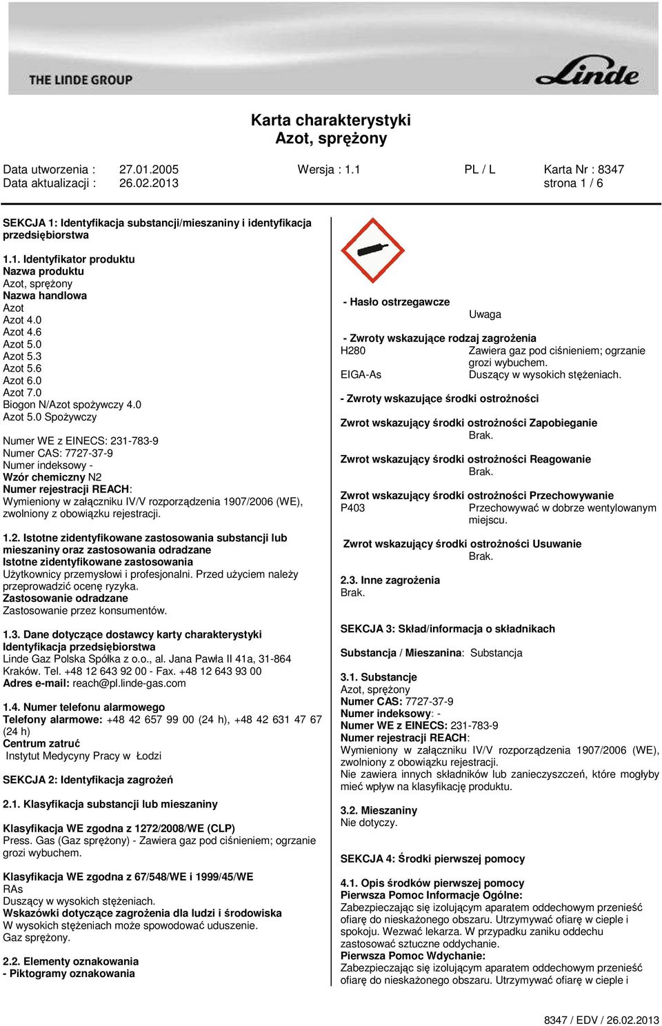 3 Azot 5.6 Azot 6.0 Azot 7.0 Biogon N/Azot spożywczy 4.0 Azot 5.